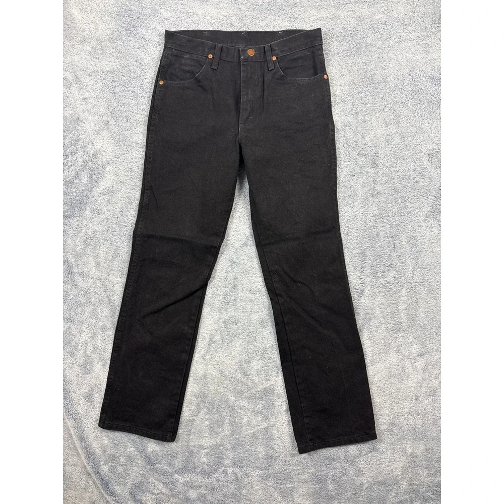 Wrangler Mens 30x30 Black Cowboy Cut Slim Fit Jeans 936WBK Western Denim Pant